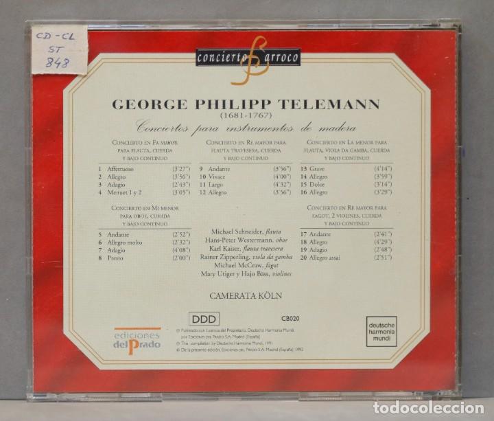 CDs de m&uacute;sica: CD. TELEMANN. CONCIERTOS PARA INSTRUMENTOS DE MADERA - Foto 2