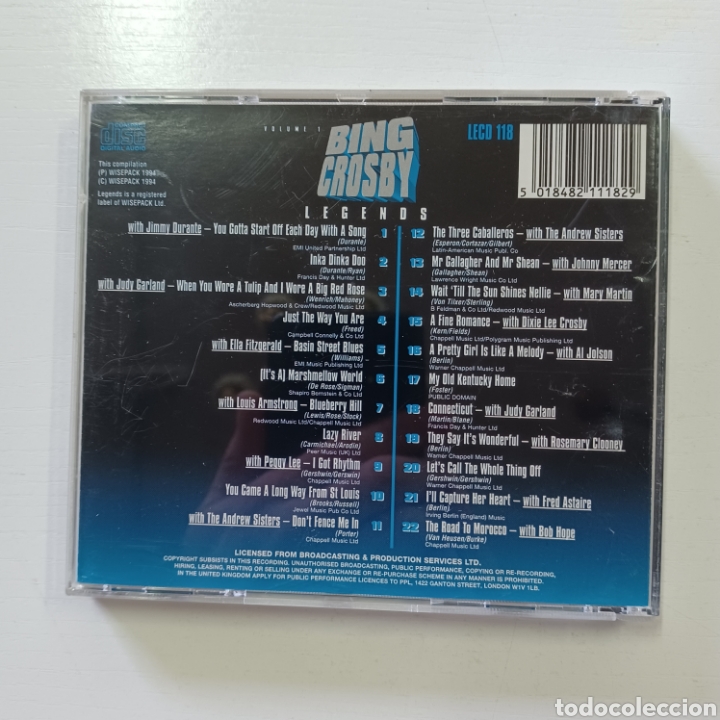 CDs de m&uacute;sica: BING CROSBY - LEGENDS VOLUME 1 CD - Foto 4