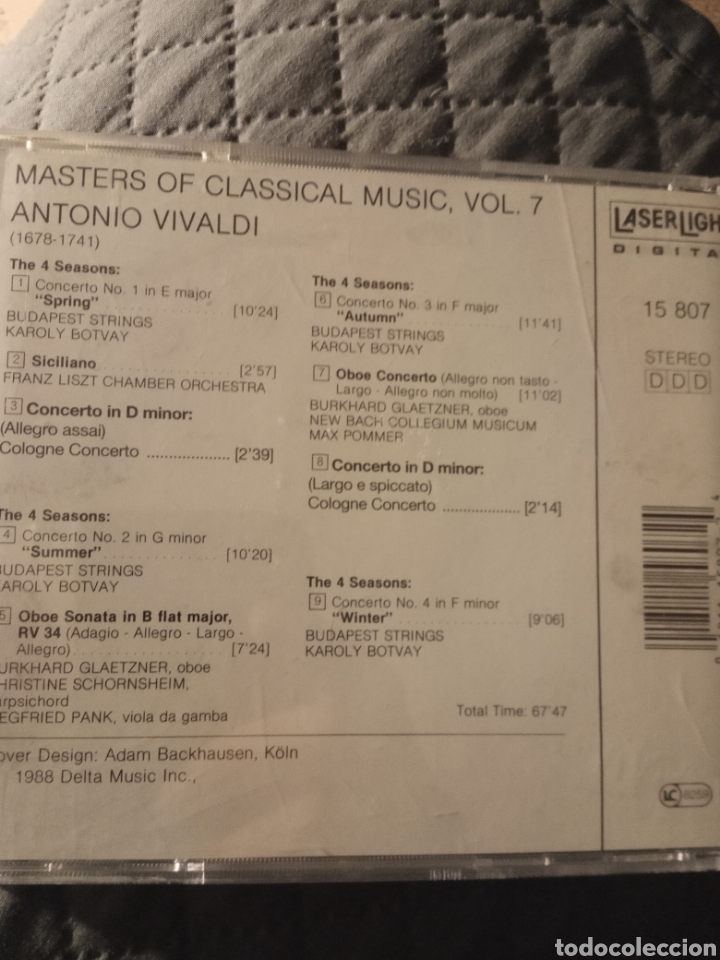 CDs de m&uacute;sica: Cd ANTONIO VIVALDI EDICION AMERICANA - Foto 2
