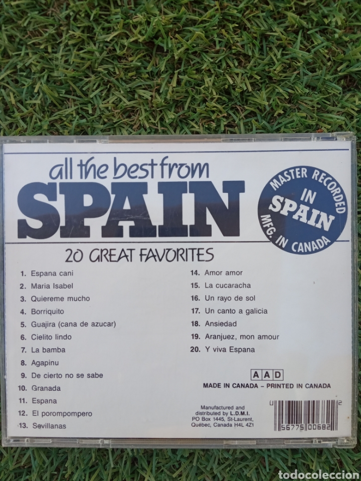 CDs de m&uacute;sica: Cd ALL THE BEST FROM SPAIN EDICI&Oacute;N CANADA - Foto 2