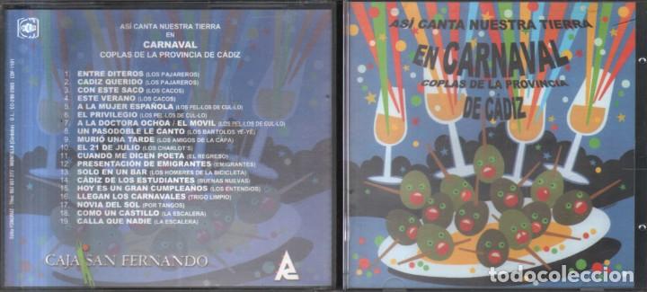 CDs de M&uacute;sica: ASI CANTA NUESTRA TIERRA EN CARNAVAL. COPLAS DE LA PROVINCIA DE CADIZ. CD-VARIOS-2064