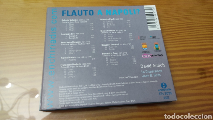 CDs de m&uacute;sica: Cd de David Antich &rdquo;Flauto A Napoli&rdquo; - Foto 2