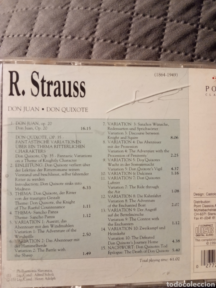 CDs de m&uacute;sica: Cd R. STRAUSS &rdquo; DON JUAN DON QUIXOTE &rdquo; - Foto 2