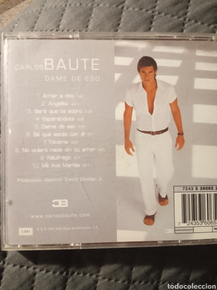 CDs de m&uacute;sica: Cd CARLOS BAUTE &rdquo; DAME DE ESO &rdquo; - Foto 2