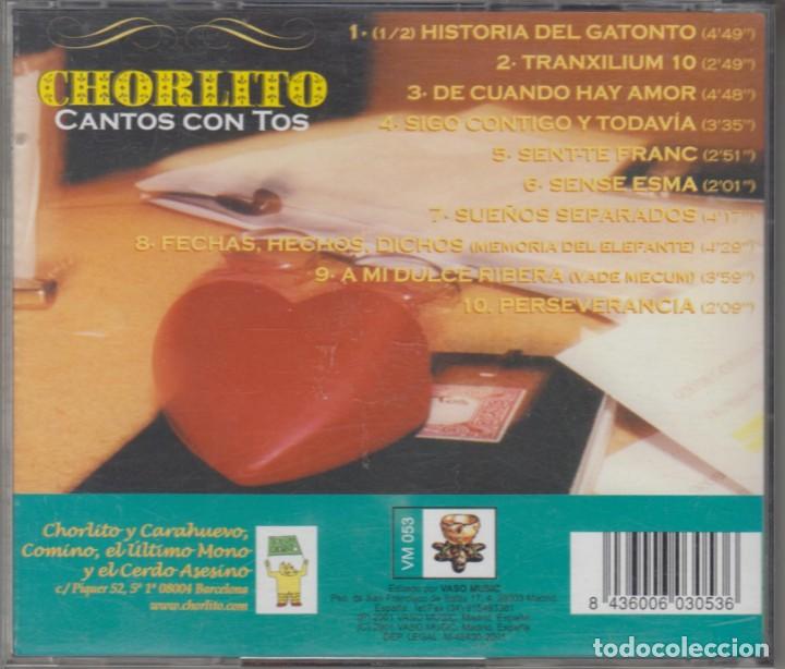 CDs de m&uacute;sica: Chorlito cd Cantos con tos 2001 - Foto 2