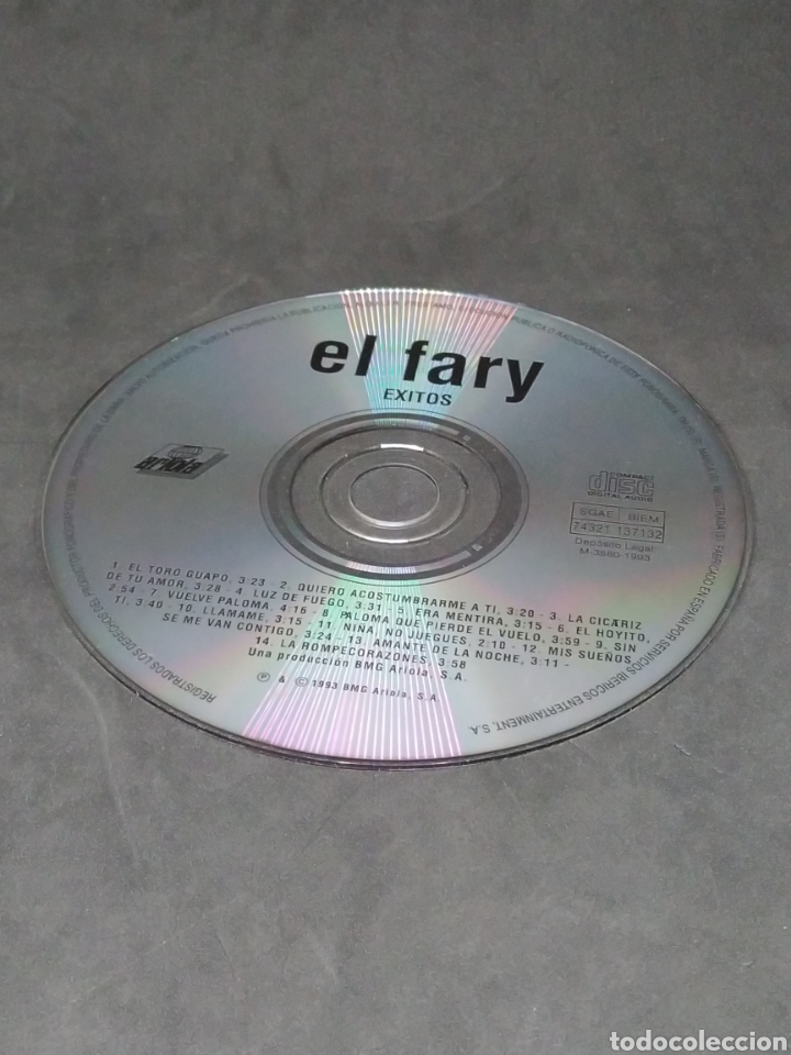 CDs de m&uacute;sica: EL FARY - &Eacute;XITOS - CD - 1993 - DISCO VERIFICADO - Foto 6
