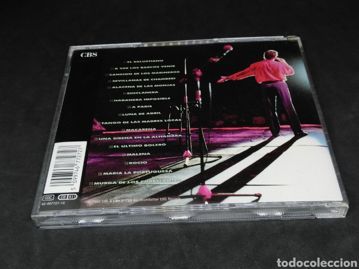 CDs de m&uacute;sica: CARLOS CANO - DIRECTO - CD - 1990 - DISCO VERIFICADO - Foto 2