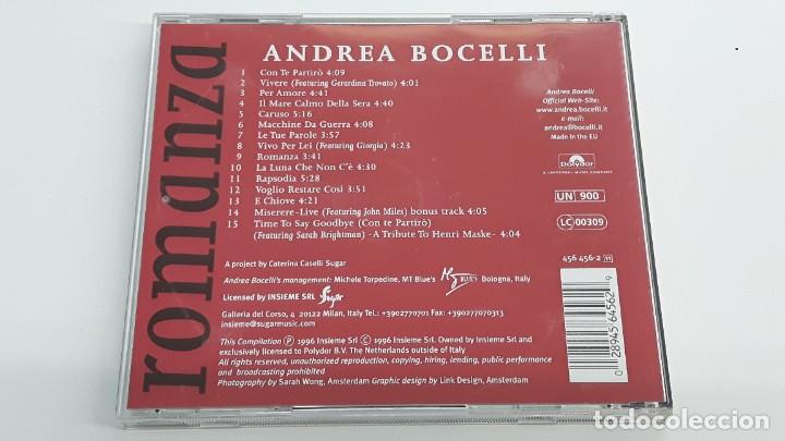 CDs de m&uacute;sica: CD ANDREA BOCELLI - ROMANZA - Foto 3