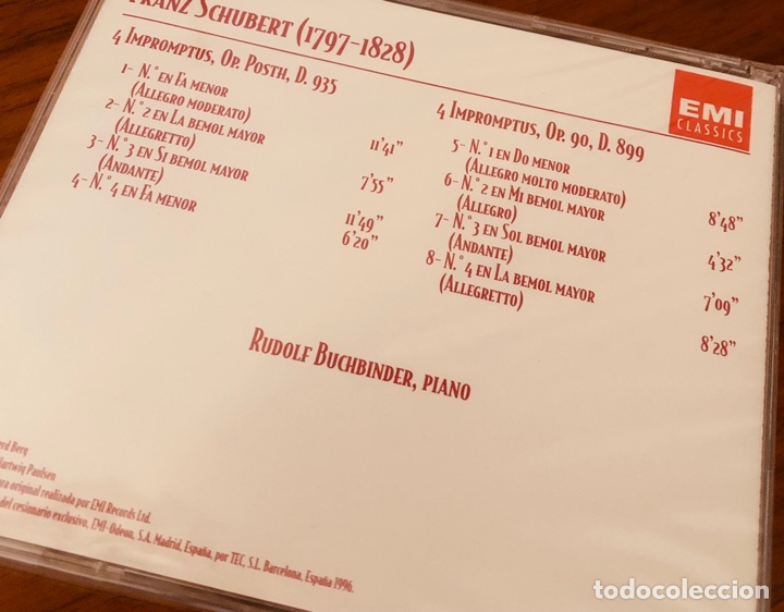 CDs de m&uacute;sica: Schubert - Impromptus - Rudolf Buchbinder - EMI - Foto 2