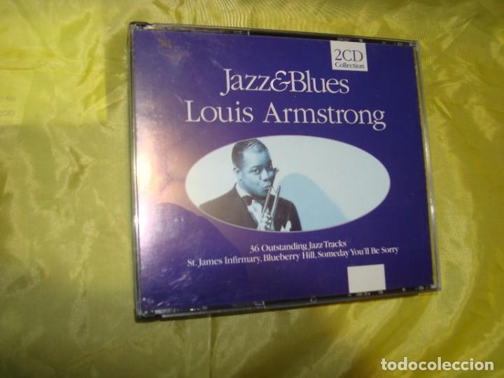 CDs de m&uacute;sica: JAZZ&BLUES. LOUIS ARMSTRONG. 2 CD&acute;S. IMPECABLE. - Foto 1