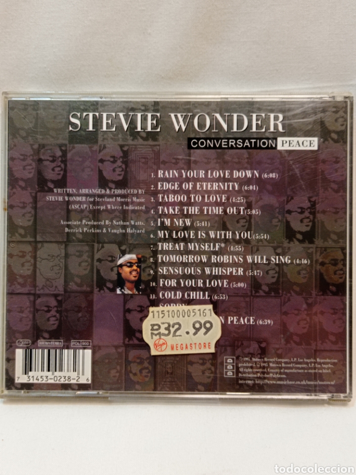 CDs de m&uacute;sica: CD STEVIE WONDER CONVERSATION PEACE - Foto 2