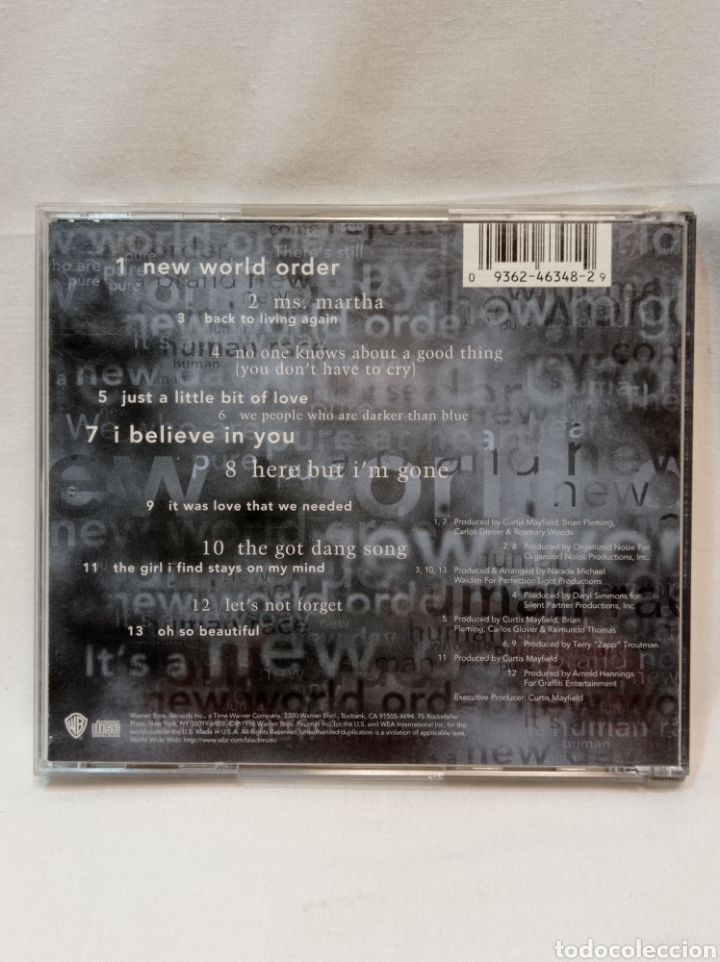 CDs de m&uacute;sica: CD CURTIS MAYFIELD NEW WORLD ORDER - Foto 2