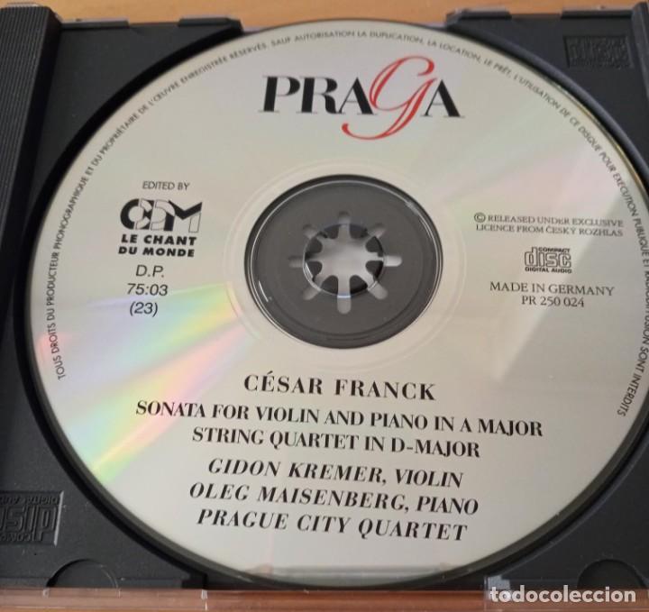CDs de Música: CESAR FRANCK SONATA FOR VIOLIN AND PIANO KREMER MAISENBERG STRING QUARTET - Foto 3 - 289432463