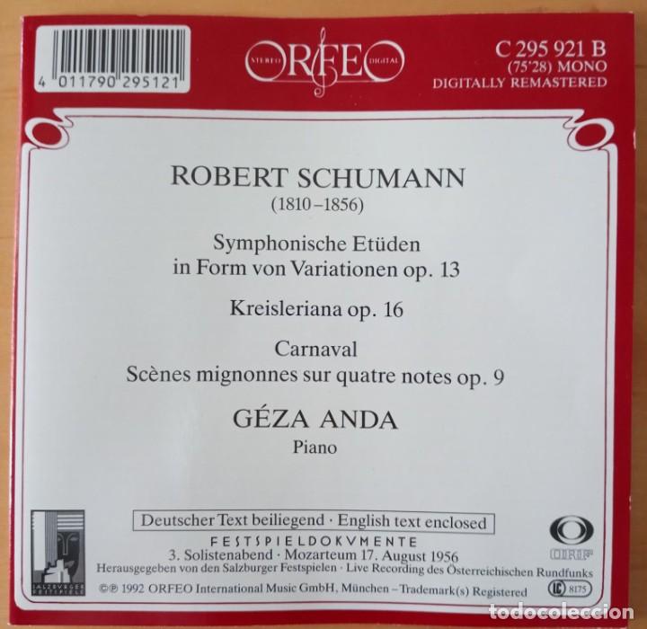 CDs de Música: ROBERT SCHUMANN GEZA ANDA SYMPHONISCHE ETUDEN OP.13 KREISLERIANA OP.16 CARNAVAL OP. 9 - Foto 2 - 289449958