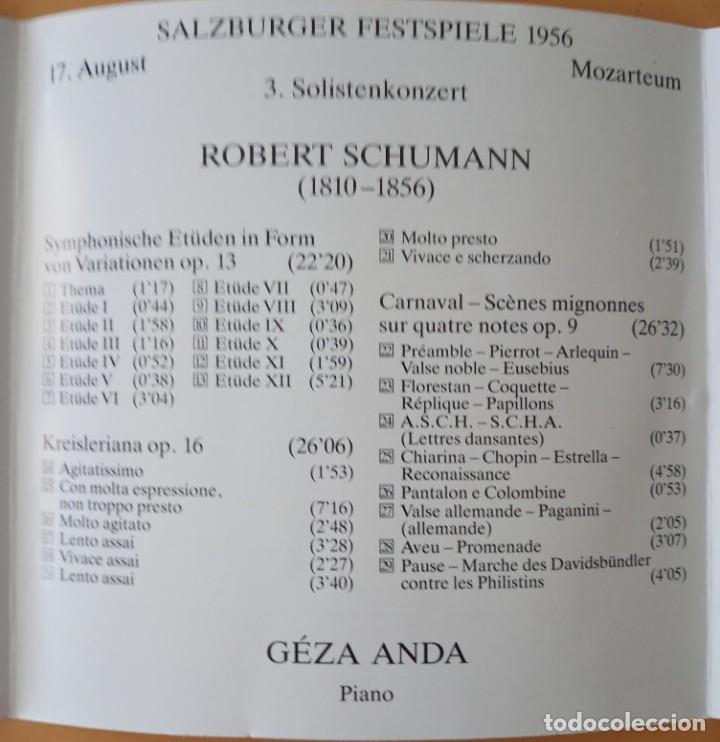 CDs de Música: ROBERT SCHUMANN GEZA ANDA SYMPHONISCHE ETUDEN OP.13 KREISLERIANA OP.16 CARNAVAL OP. 9 - Foto 4 - 289449958