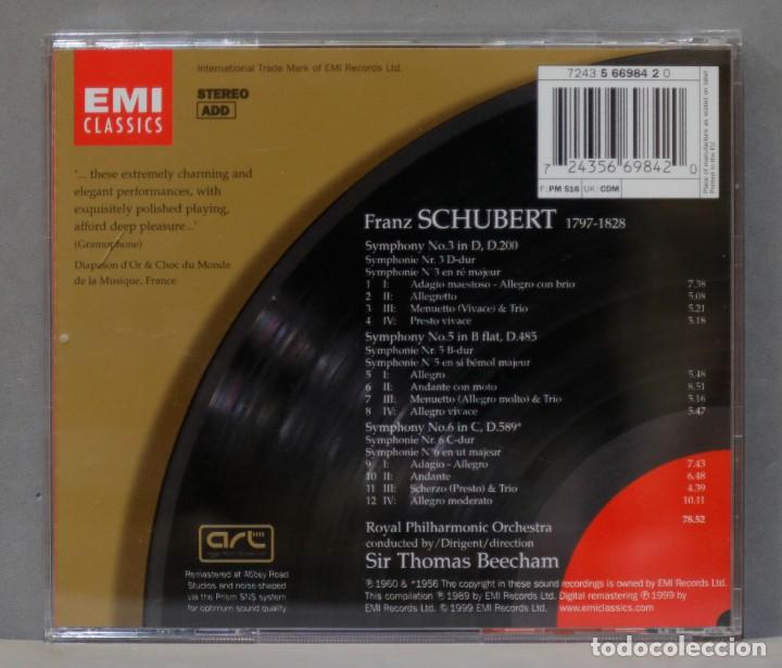 CDs de m&uacute;sica: CD. Symphonies Nos. 3, 5 & 6. Schubert. Beecham - Foto 2