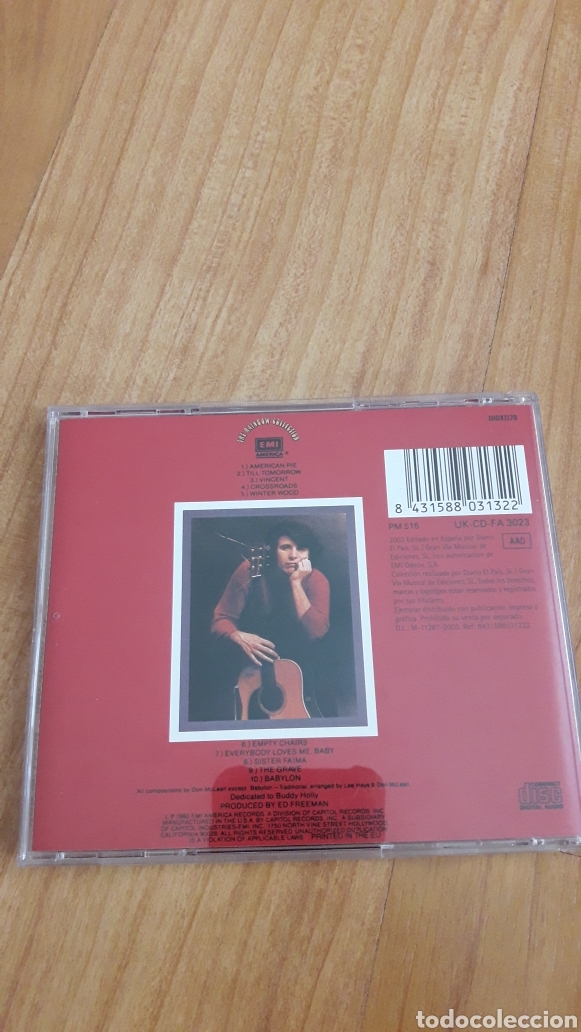 CDs de m&uacute;sica: DON MCLEAN. AMERICAN PIE - Foto 2