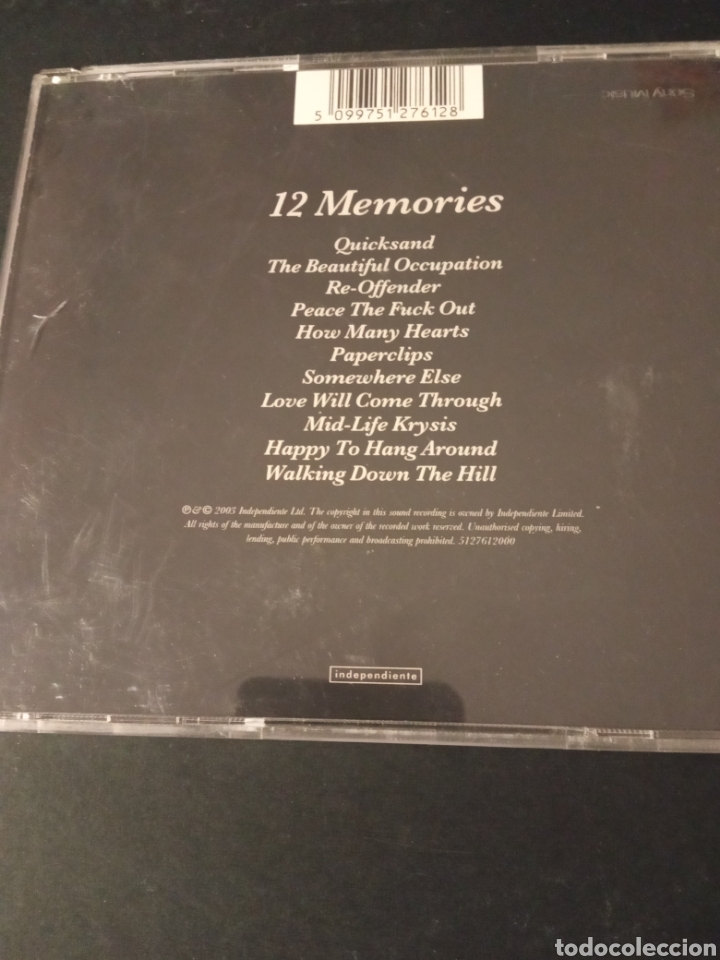 CDs de m&uacute;sica: Cd TRAVIS &rdquo; 12 MEMORIES &rdquo; - Foto 2