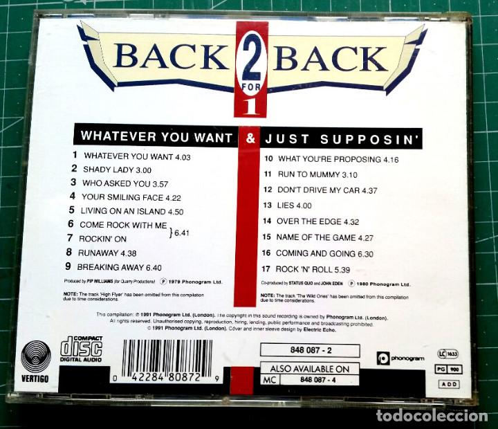 CDs de m&uacute;sica: CD BACK 2 BACK STATUS QUO - Foto 2