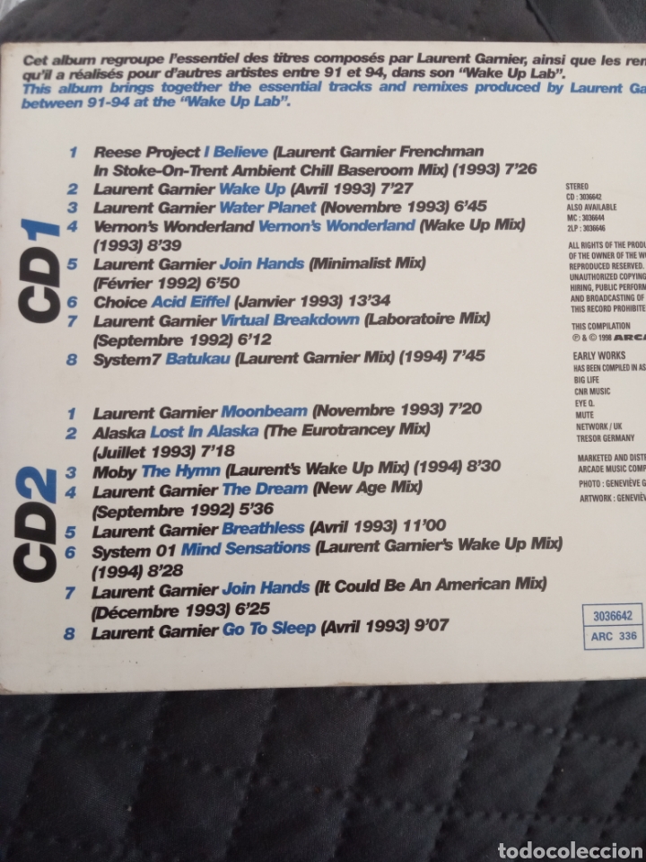 CDs de m&uacute;sica: Doble cd LAURENT GARNIER &rdquo;EARLY WORK&rdquo; - Foto 2