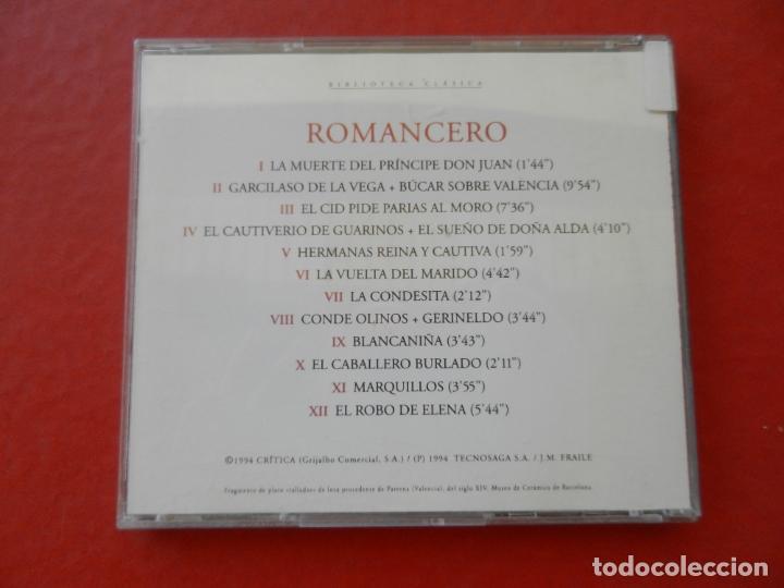 CDs de m&uacute;sica: ROMANCERO - CD - EDICION DE PALOMA DIAZ MAS - Foto 2