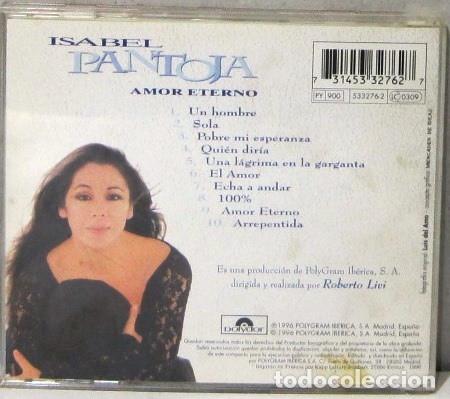 CDs de m&uacute;sica: ISABEL PANTOJA - AMOR ETERNO - CD - Foto 2