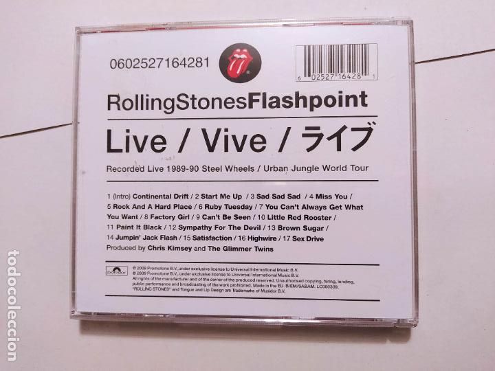CDs de m&uacute;sica: THE ROLLING STONES. FLASHPOINT. TDKCD102 - Foto 3