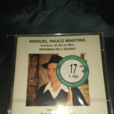CDs de Música: MANUEL PAULO MARTINS – GUEITEIRO DE BAL DE MIRA - MIRANDA DO DOURO CD NUEVO GAITEIROS TRADICIONAIS. Lote 290606853