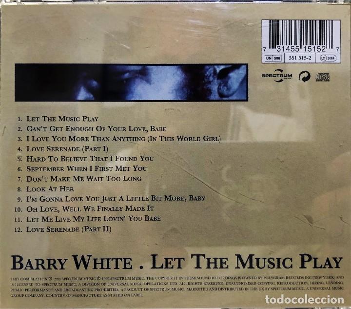 CDs de m&uacute;sica: Barry White ● Let The Music Play ● CD, Compilation - Foto 2