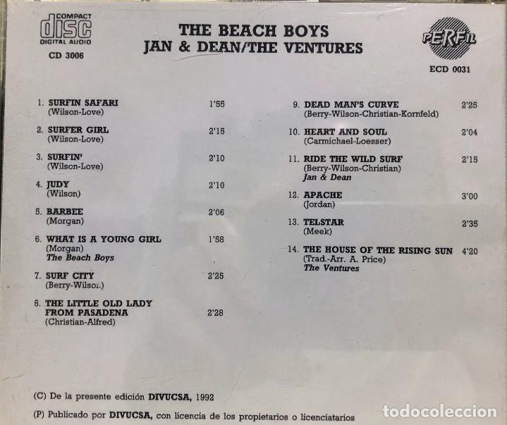 CDs de m&uacute;sica: Various ● Beach Boys Jan & Dean The Ventures ● CD, Compilation - Foto 3
