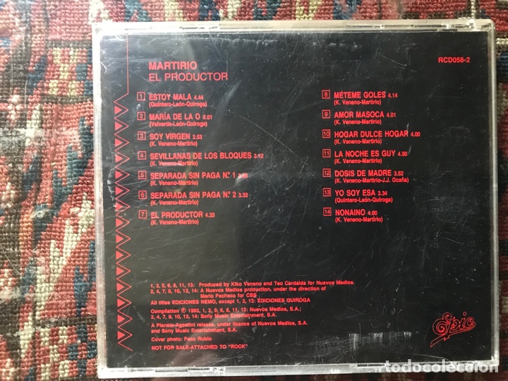 CDs de m&uacute;sica: Martirio. El productor - Foto 2