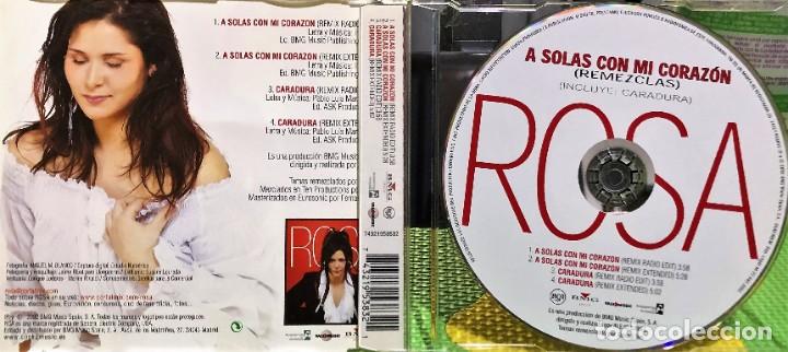 CDs de m&uacute;sica: Rosa &lrm;&ndash; A Solas Con Mi Coraz&oacute;n (Remezclas) (cd single 2002) - Foto 2
