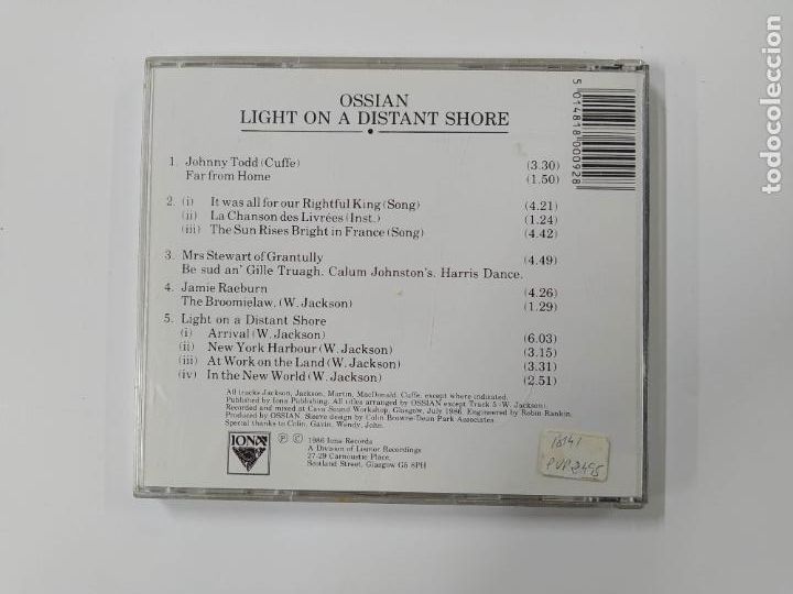 CDs de m&uacute;sica: OSSIAN. LIGHT ON A DISTANT SHORE. CD. TDKCD103 - Foto 3