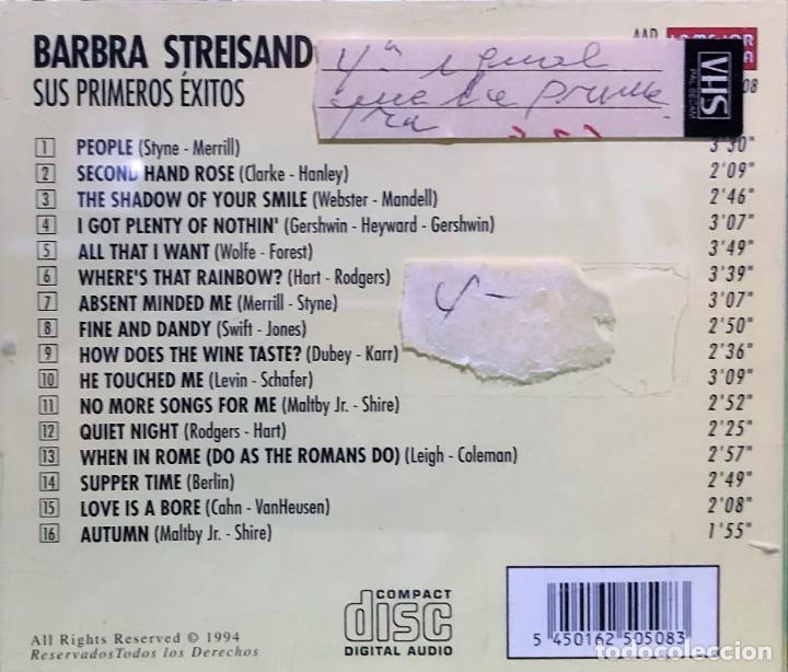 CDs de m&uacute;sica: Barbra Streisand &ndash; Sus Primeros &Eacute;xitos - CD, Compilation - Foto 3