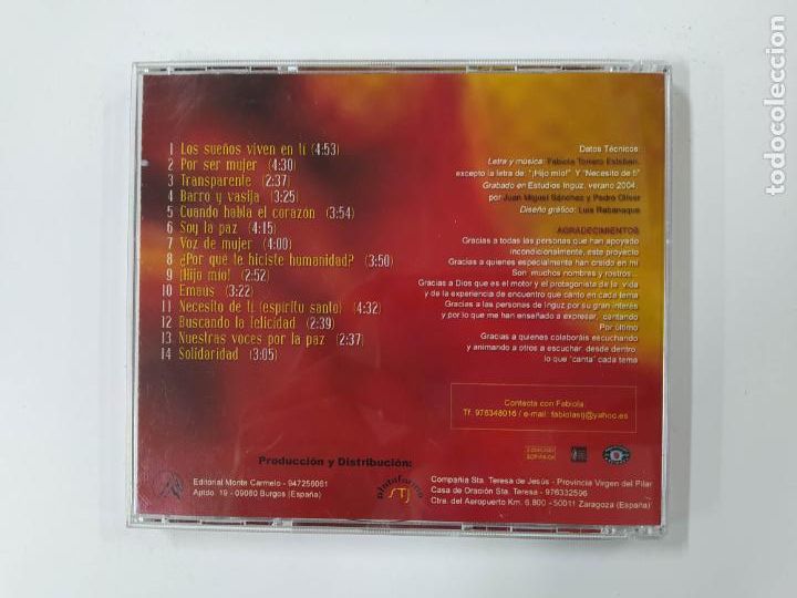 CDs de m&uacute;sica: FABIOLA. CUANDO HABLA EL CORAZON. CD. TDKCD109 - Foto 3