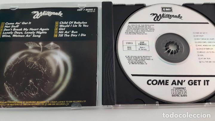 CDs de m&uacute;sica: CD WHITESNAKE - COME ANGET IT - Foto 2