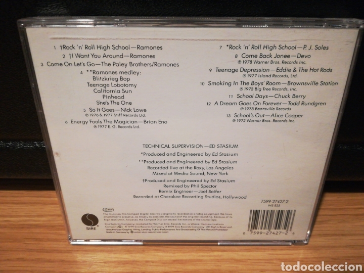 CDs de m&uacute;sica: RAMONES - Rock and Roll high school - Foto 3