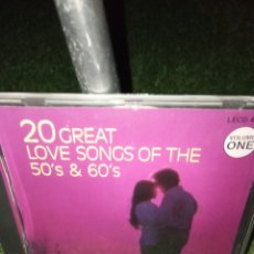 CDs de Música: CD COMPILACIÓN EDICIÓN AMERICANA 20 GREAT LOVE SONGS OF THE 50' & 60'