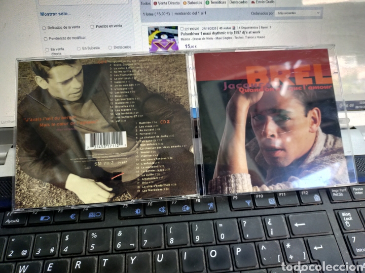 CDs de m&uacute;sica: Jacques brel doble CD quand on a que lamour 1996 - Foto 1
