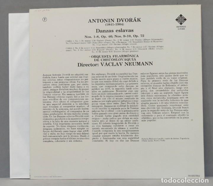 CDs de m&uacute;sica: LP. DVORAK. SLAVONIC DANCES. NEUMANN - Foto 2
