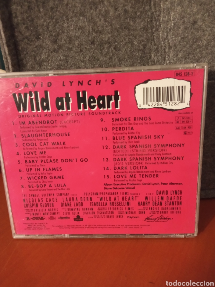 CDs de m&uacute;sica: Cd BSO WILD AT HEART DAVID LYNCHS - Foto 2