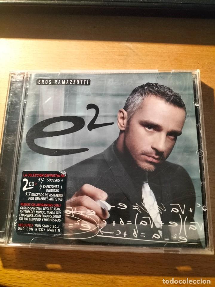 CDs de m&uacute;sica: RAR 2 CDS. EROS RAMAZZOTTI. E2. STICKER - Foto 1