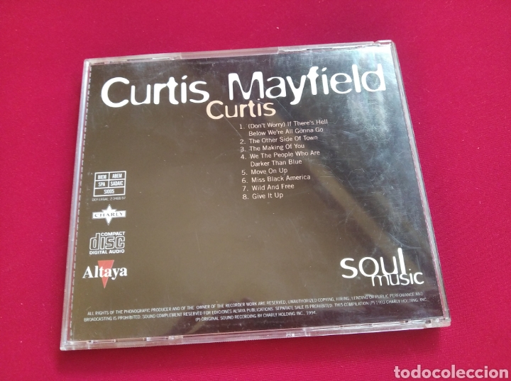 CDs de m&uacute;sica: CD Curtis mayfield soul m&uacute;sic - Foto 3