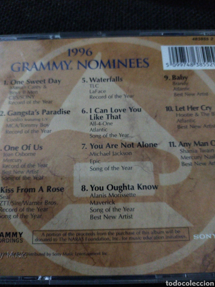 CDs de m&uacute;sica: 1996 GRAMMY NOMINEES CD - Foto 2