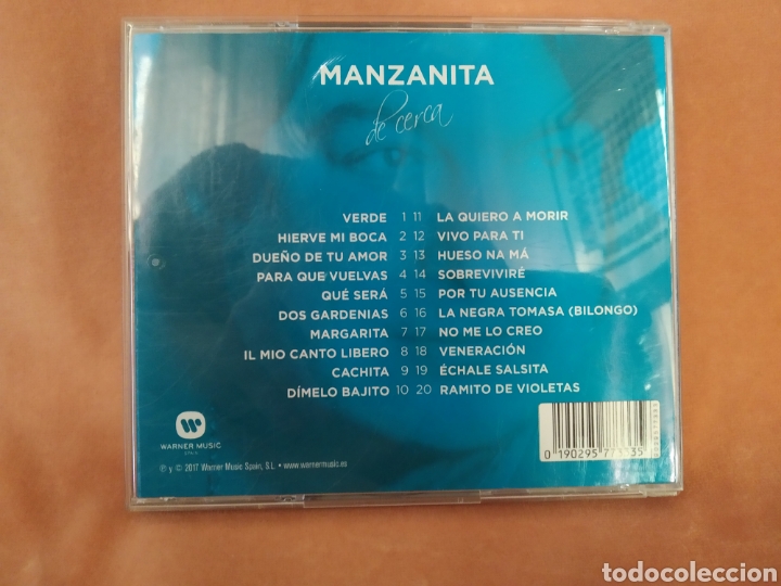 CDs de Música: MANZANITA. DE CERCA. CD 2017. COMO NUEVO - Foto 2 - 293857493