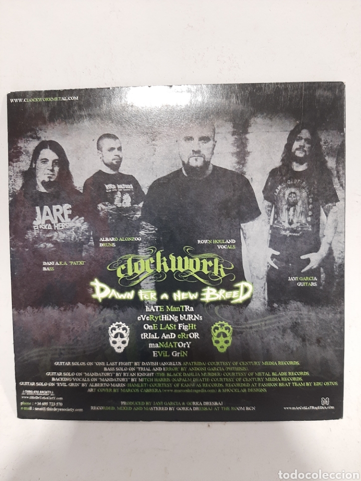 CDs de m&uacute;sica: CD7385 clockwork dawn for a new breed CD SEGUNDA MANO - Foto 2