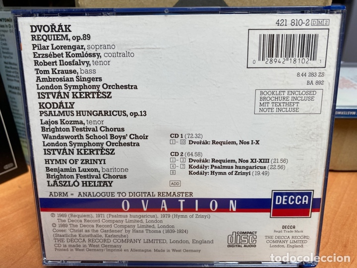 CDs de m&uacute;sica: Dvoř&aacute;k - Istv&aacute;n Kert&eacute;sz - Requiem (2xCD, Comp) - Foto 2