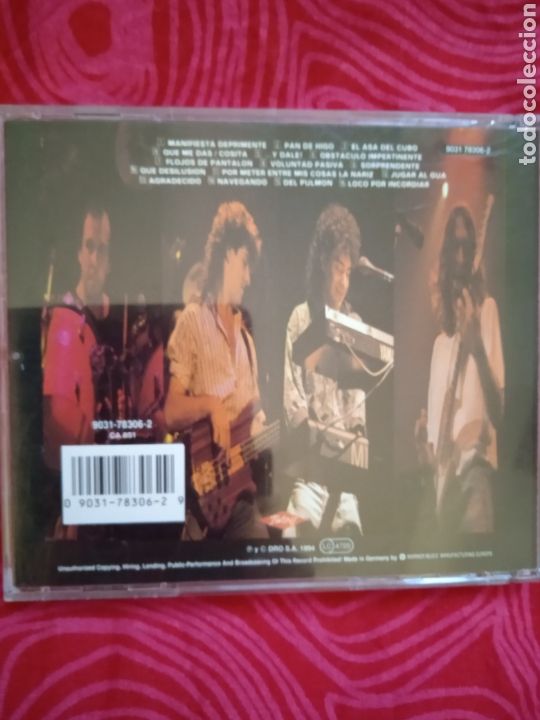 CDs de m&uacute;sica: Rosendo CD Directo. Made in germany 1994 - Foto 2