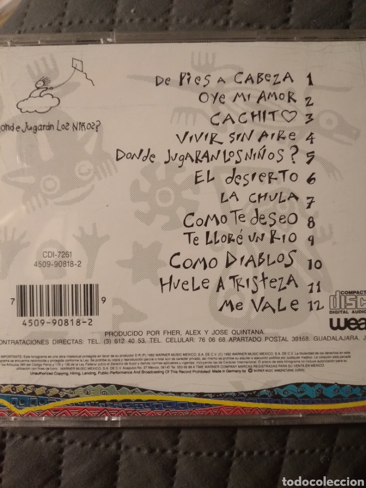 CDs de m&uacute;sica: Cd MANA &rdquo;DONDE JUGARAN LOS NI&Ntilde;OS&rdquo; - Foto 2