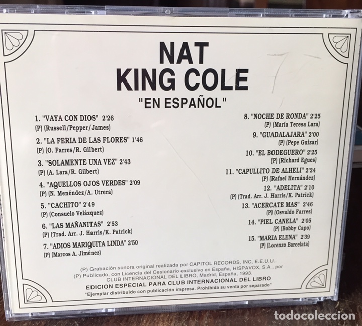 CDs de m&uacute;sica: CD Nat King Cole - Foto 2